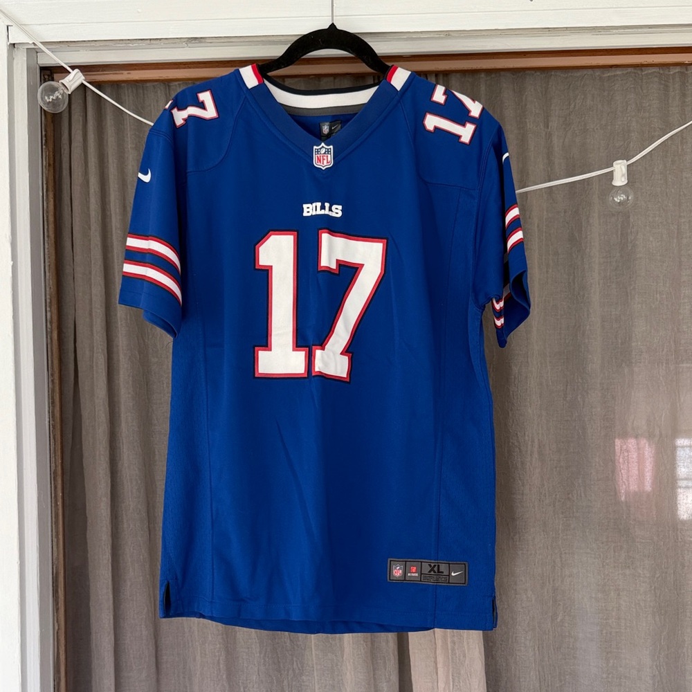 Nike Josh Allen Buffalo Bills 17 Blue Football Jersey with White & Red Accents